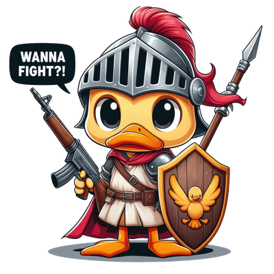 Wanna Fight Funny Duck Design - DTF Ready To Press - DTF Dallas 