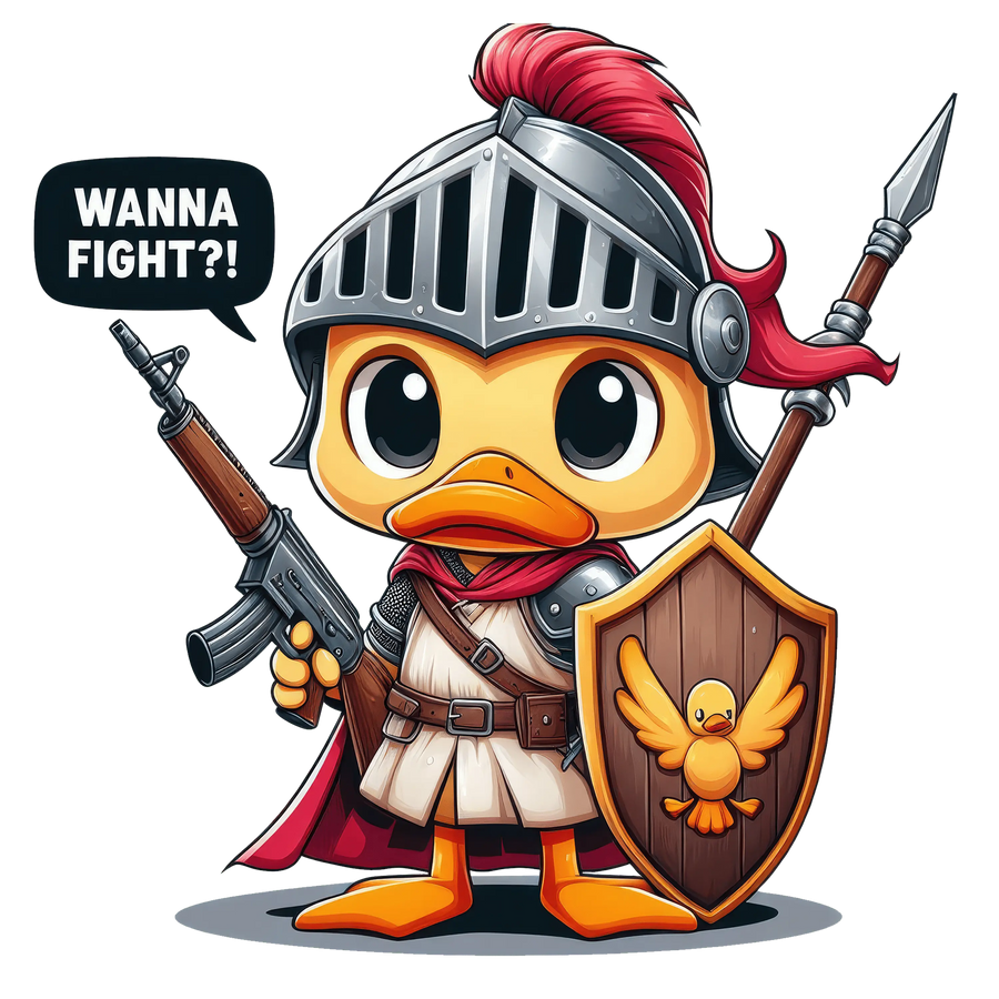 Wanna Fight Funny Duck Design - DTF Ready To Press
