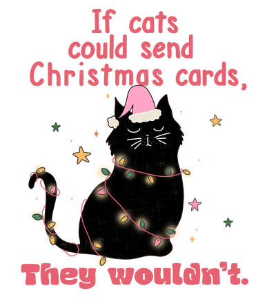 Cats Christmas Cards Design - DTF Ready To Press - DTF Dallas 
