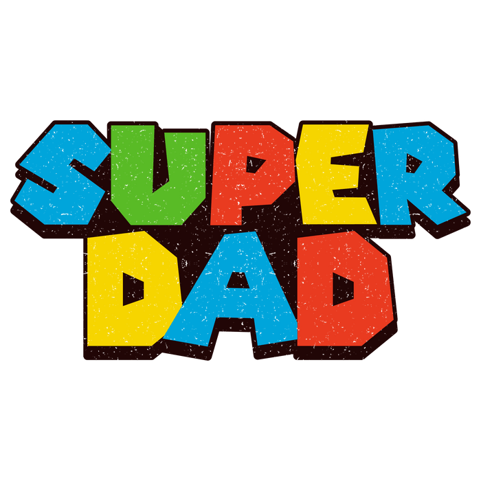 Super Dad pressed on a garment