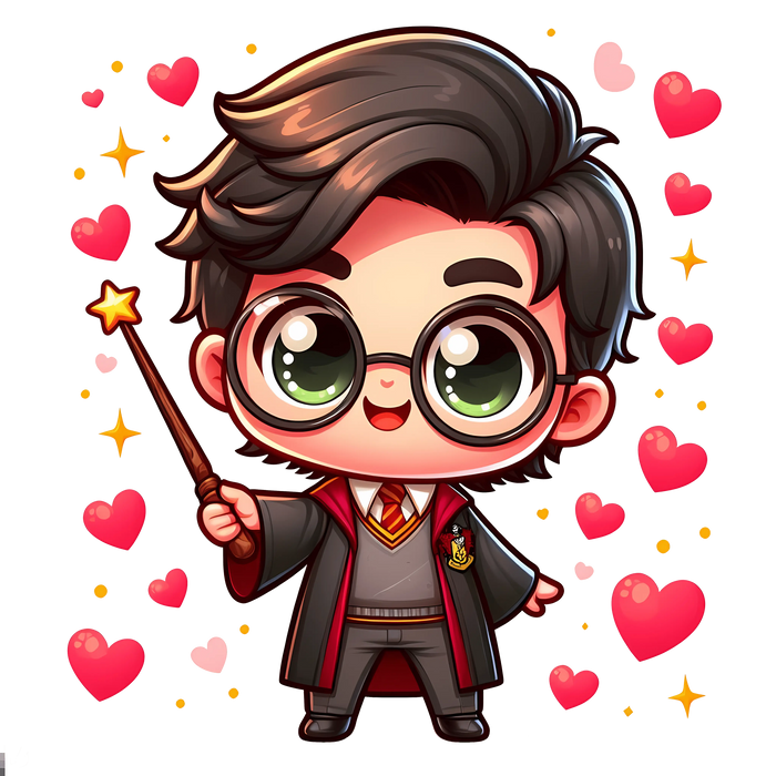 Harry Potter Valentine's Day Design pressed on a garment