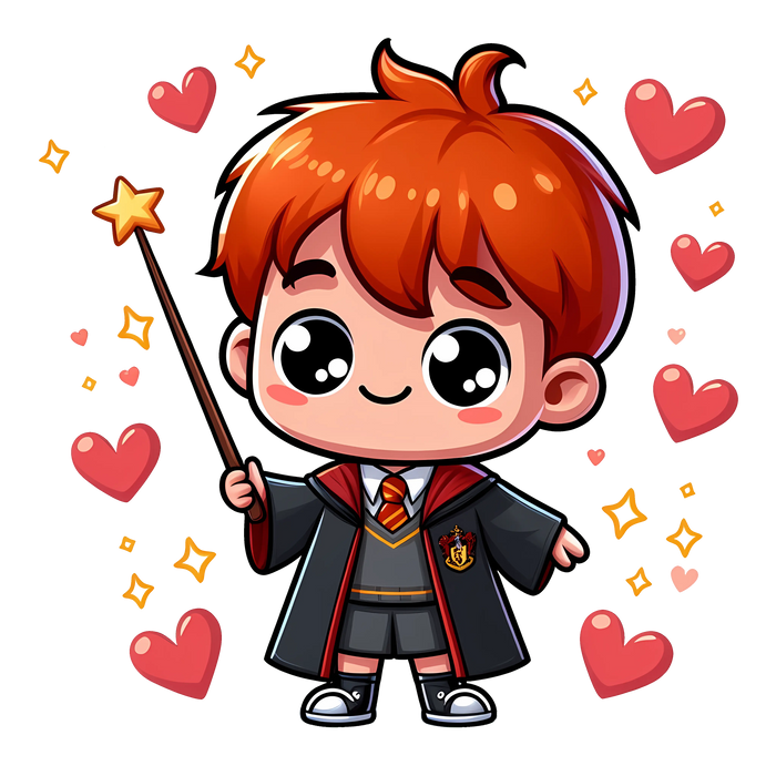 Harry Potter Ron Weasley Valentine's Day Design pressed on a garment