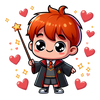 Harry Potter Ron Weasley Valentine's Day Design - DTF Ready To Press