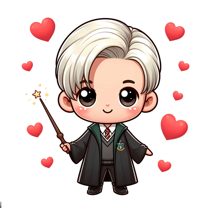 Harry Potter Draco Malfoy Valentine's Design pressed on a garment