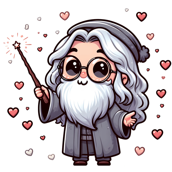 Harry Potter Albus Dumbledore Valentine Design pressed on a garment
