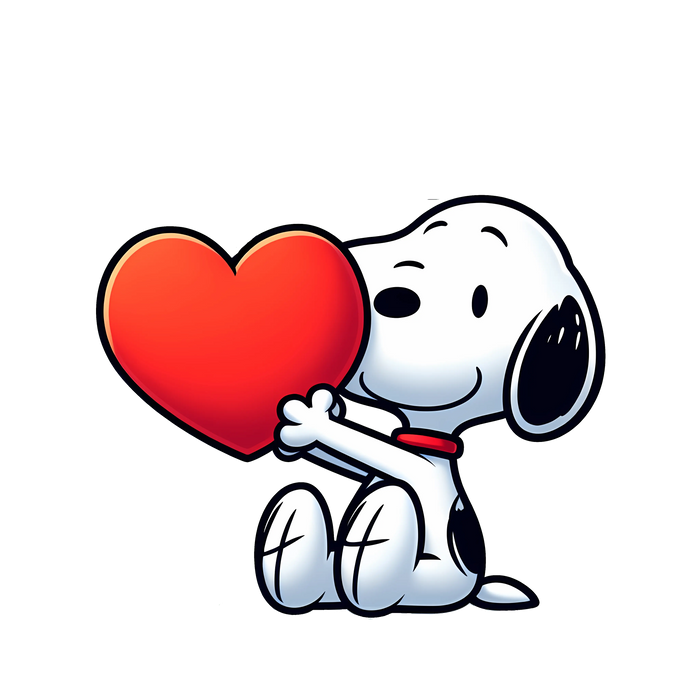 Snoopy Love Me Valentine's Day Design pressed on a garment