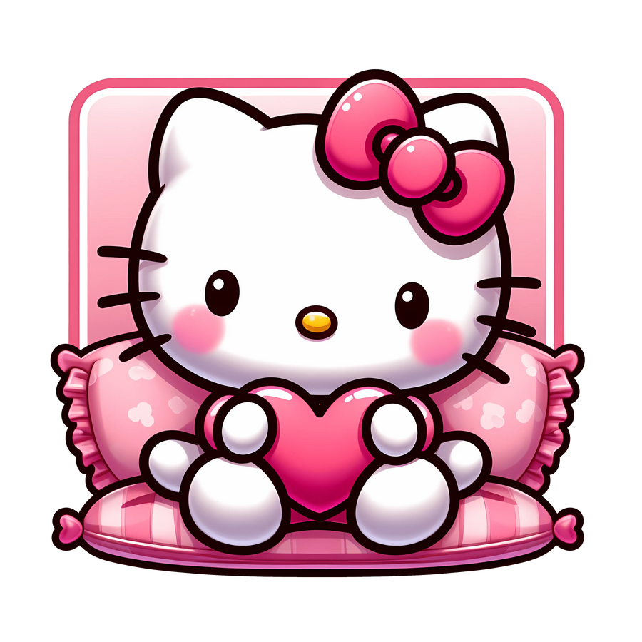 Hello Kitty Hug Me Love Design - DTF Ready To Press
