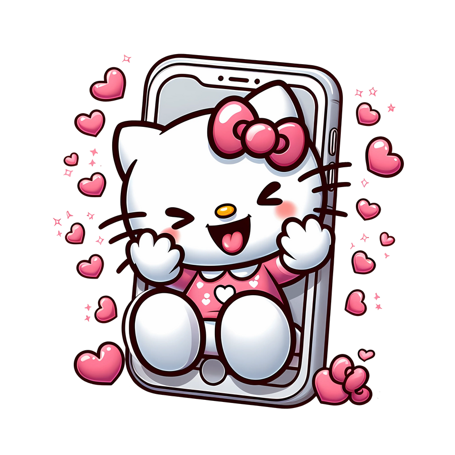 Hello Kitty Video Call Valentine's Day Design | DTF Dallas