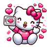 Hello Kitty Smile Valentine's Day Design - DTF Ready To Press