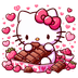 Hello Kitty Valentine's Day Chocolate Design - DTF Ready To Press