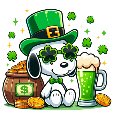 Patrick Day Snoopy - The Peanuts Beagle Design | DTF Dallas - DTF Dallas 