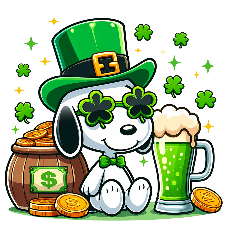 Patrick Day Snoopy - The Peanuts Beagle Design | DTF Dallas