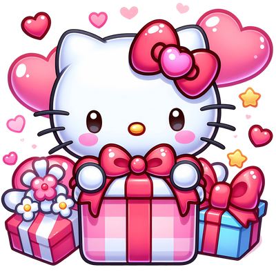 Hello Kitty Couple Gift Design - DTF Ready To Press - DTF Dallas 