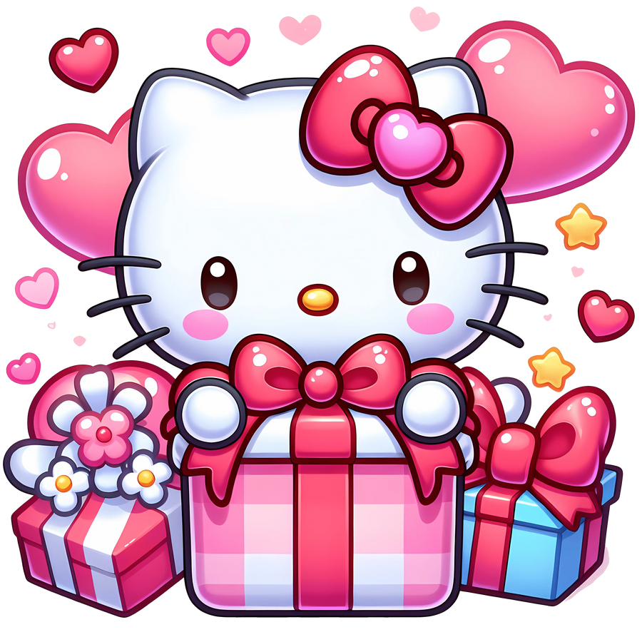 Hello Kitty Couple Gift Design - DTF Ready To Press
