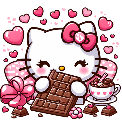 Hello Kitty Love Chocolate Valentine's Design | DTF Dallas - DTF Dallas 