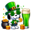 Happy Saint Patrick's Day Snoopy Iconic Cartoon Dog  Design - DTF Ready To Press