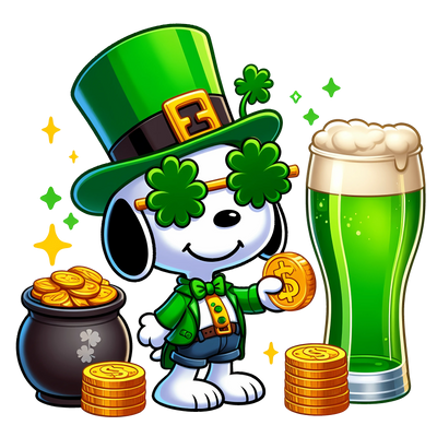 Happy Saint Patrick's Day Snoopy Dog Design | DTF Dallas - DTF Dallas 