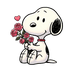 Snoopy and Rose Valentine's Day Design V1 | DTF Dallas