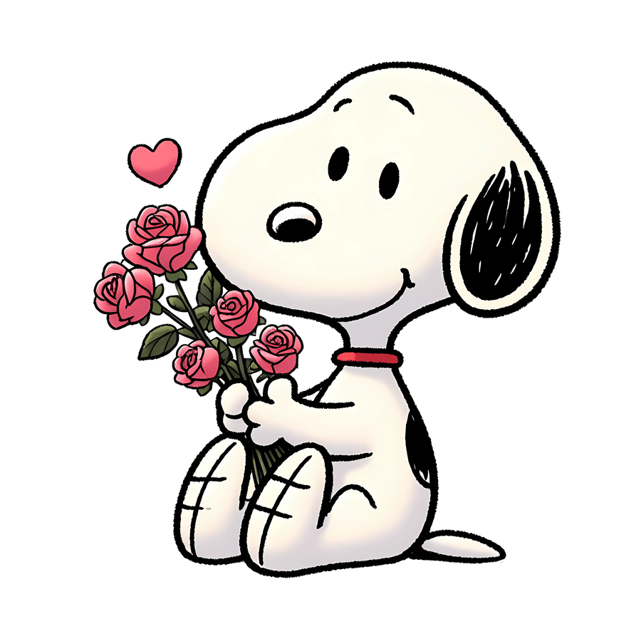 Snoopy and Rose Valentine's Day Design V1 | DTF Dallas