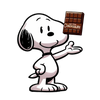 The Peanuts Snoopy Chocolate Cartoon Design - DTF Ready To Press