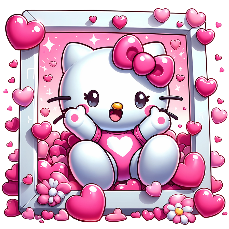Hello Kitty Valentine's Day Love Me Design | DTF Dallas