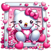 Hello Kitty Valentine's Day Love Me Design - DTF Ready To Press