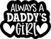 Always Daddy's Girl DTF Design - Ready to Press | DTF Dallas