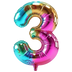 Number 3 Balloon  Design - DTF Ready To Press - DTF Dallas 