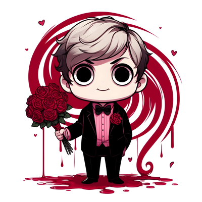 Vampire Valentine's Day Rose Design | DTF Dallas - DTF Dallas 