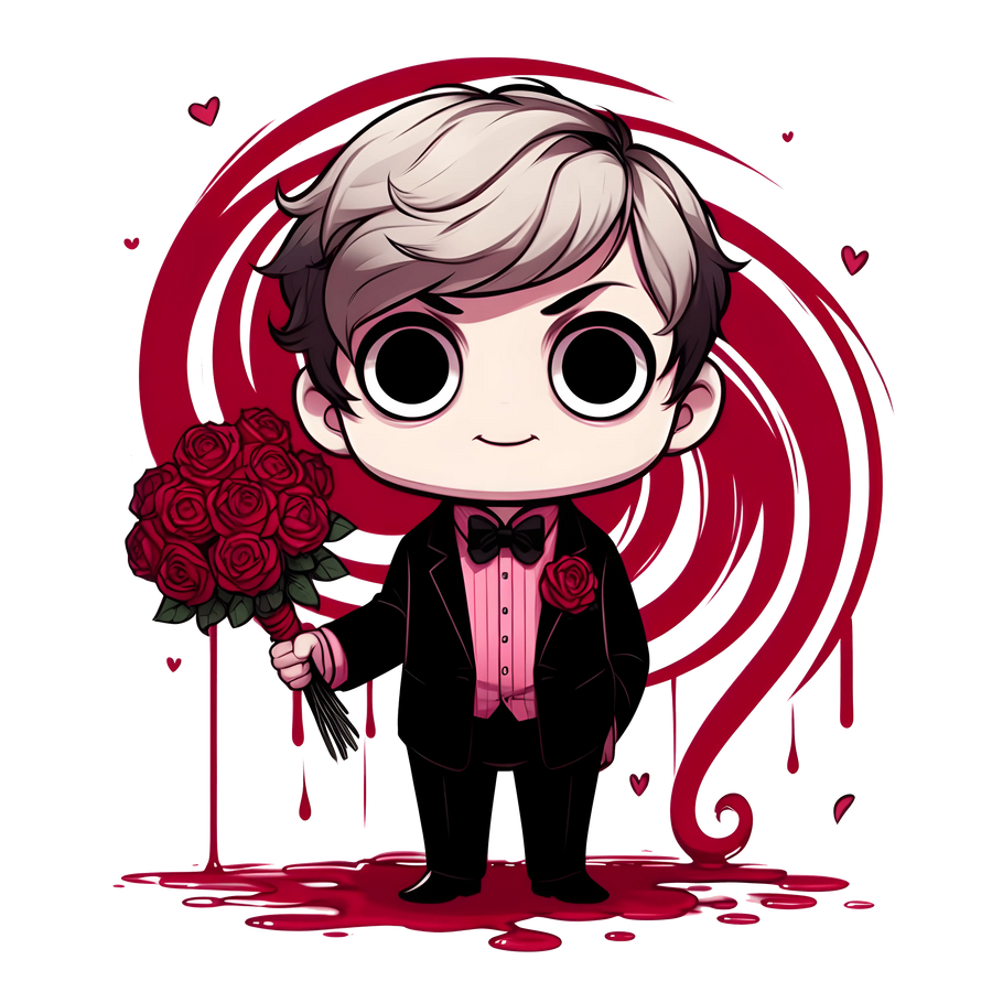 Vampire Valentine's Day Rose Design | DTF Dallas