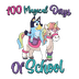 Bluey 100 Magical Days Of School Unicorn Design - DTF Ready To Press