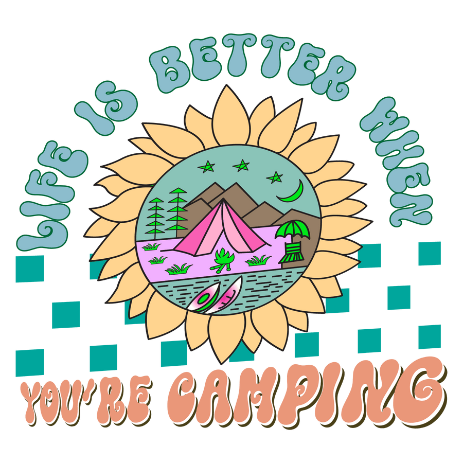 Camping Vibes Design DTF-Ready to Press (V1) | DTF Dallas