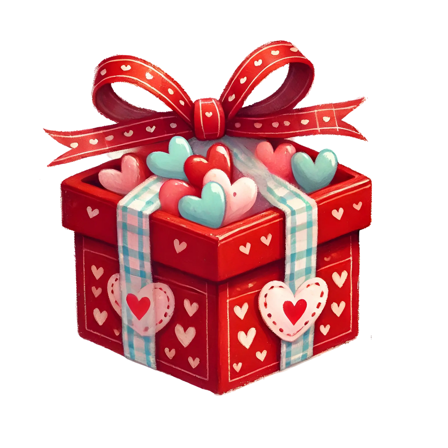 Valentine's Day Box With Hearts Design | DTF Dallas