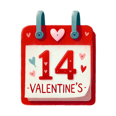 Valentine's Day Calendar 14 Feb Design | DTF Dallas - DTF Dallas 