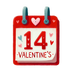 Valentine's Day Calendar 14 Feb Design | DTF Dallas - DTF Dallas 