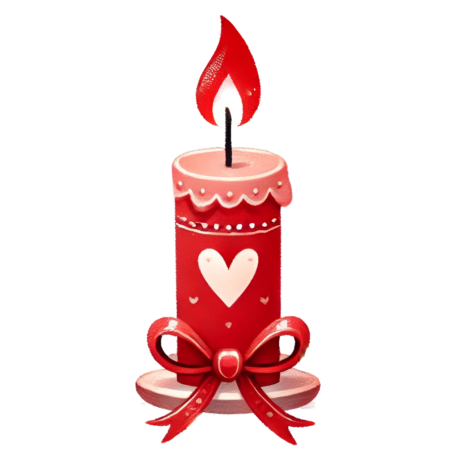 Valentine's Day Candle Love Design | DTF Dallas