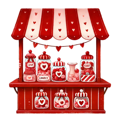 Valentine's Day Candy Stall Design | DTF Dallas - DTF Dallas 