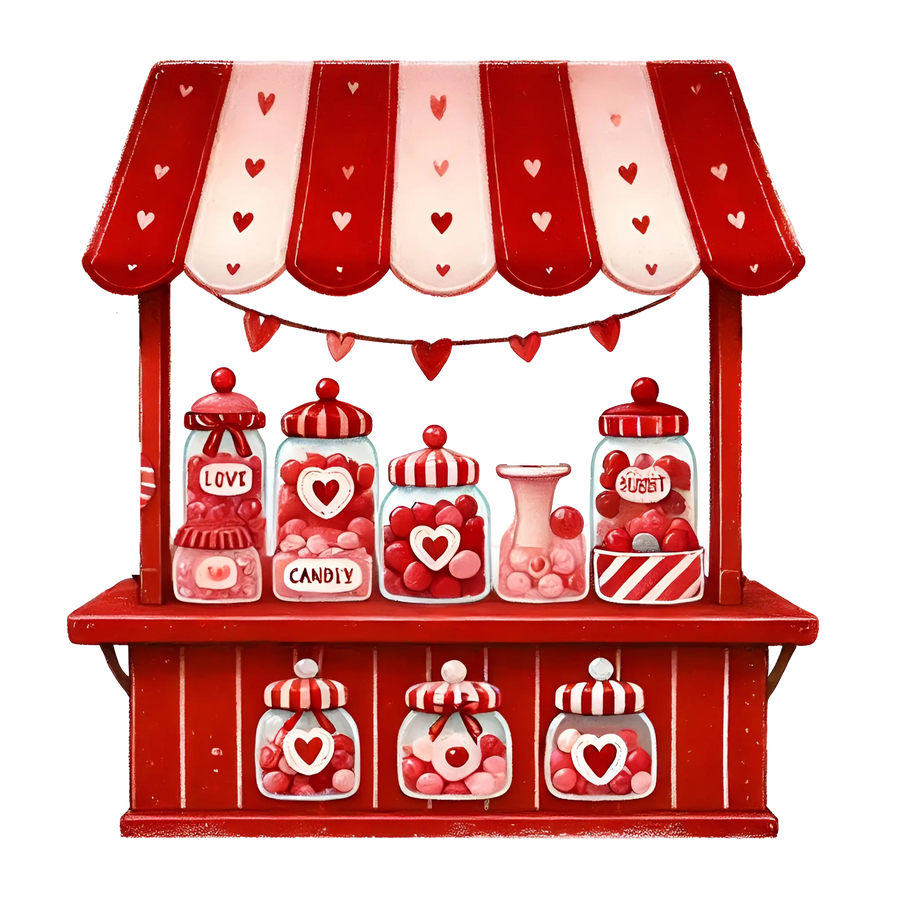 Valentine's Day Candy Stall Design | DTF Dallas