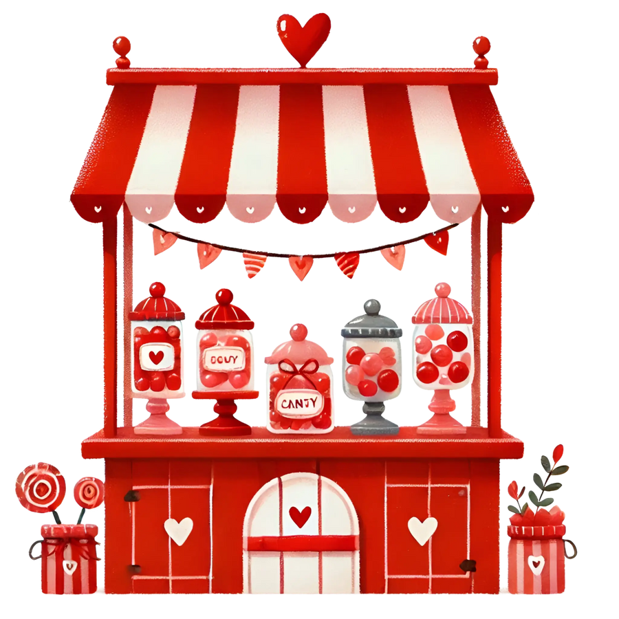Candy Stall Valentine's Day Design | DTF Dallas