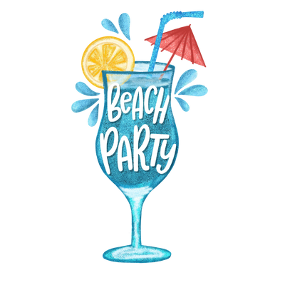 Beach Party Design DTF-Ready to Press (V2) | DTF Dallas - DTF Dallas 