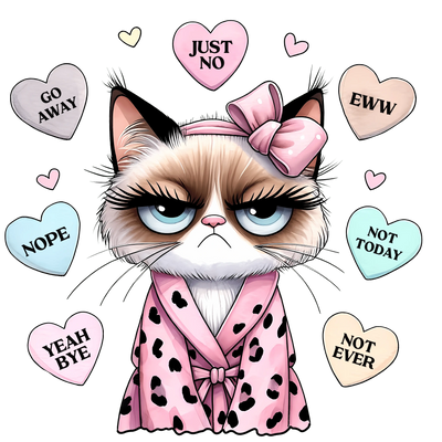 Funny Cat Conversation Hearts Design | DTF Dallas - DTF Dallas 