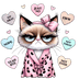 Funny Cat Conversation Hearts Design | DTF Dallas