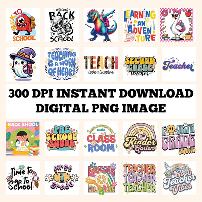 Back To School Designs Digital PNG - DTF Dallas 
