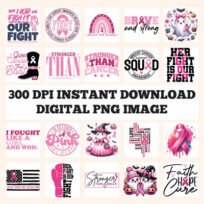 Breast Cancer Awareness Designs Digital PNG - DTF Dallas 