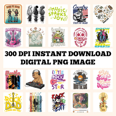 Music Festival Designs Digital PNG - DTF Dallas 