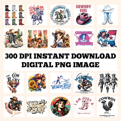 Western Designs Digital PNG - DTF Dallas 