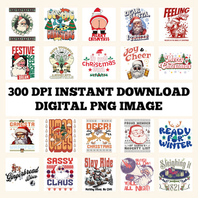 Ugly Christmas Designs Digital PNG - DTF Dallas 