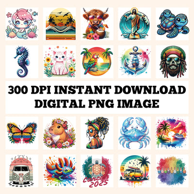 Summer Designs Digital PNG - DTF Dallas 