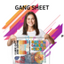 Custom DTF gang sheet featuring multiple vibrant designs, including cat, kindergarten, and patriotic themes, ideal for bulk printing.