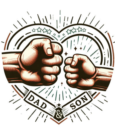 Dad And Son Design - DTF Ready To Press - DTF Dallas 